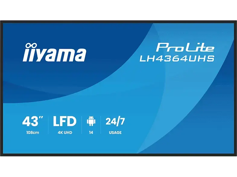 iiyama ProLite LH4364UHS-B1AG 42.5 Zoll Digital Signage-Display mit erweiterten Steuerungs- und Konnektivitätsoptionen