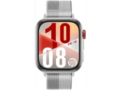 Huawei Watch Fit 4 mit Nylonarmband, Silber; Smartwatch