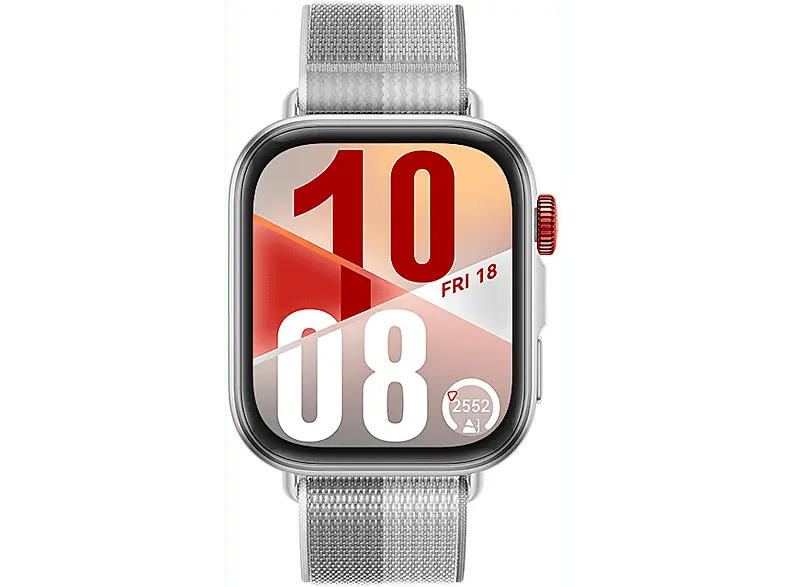 Huawei Watch Fit 4 mit Nylonarmband, Silber; Smartwatch