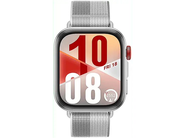 Huawei Watch Fit 4 mit Nylonarmband, Silber; Smartwatch