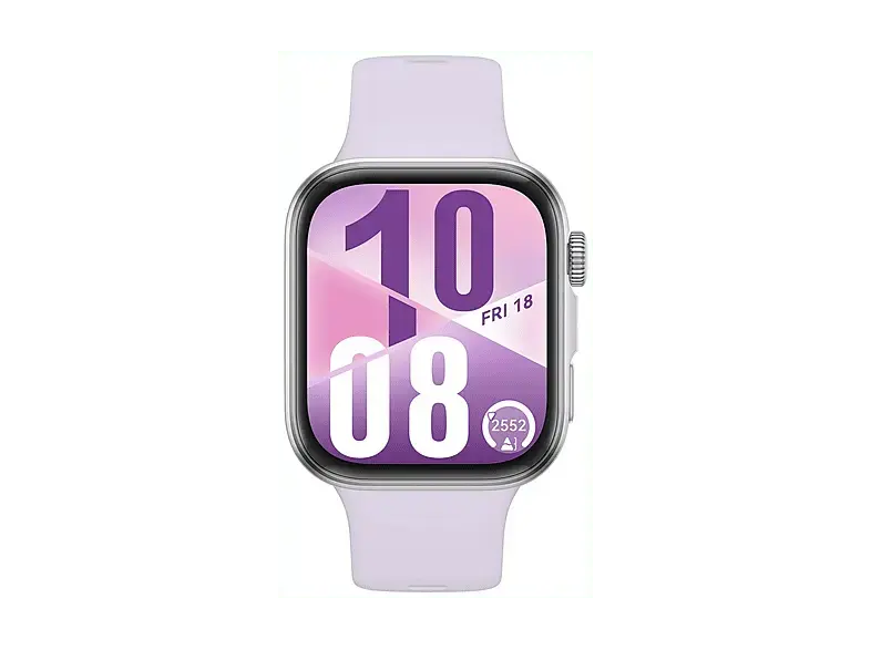 Huawei Watch Fit 4 mit Fluorelastomer-Armband, Violett; Smartwatch