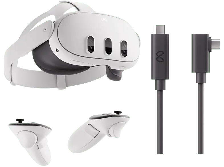 META Quest 3 (512 GB) VR-Headset + Link Kabel Bundle
