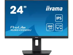 IIYAMA Prolite XUB2492QSU-B1 23,8 Zoll Monitor for Business, WQHD, 0,5 Reaktionszeit, 300 cd/m², 100 Hz, Schwarz