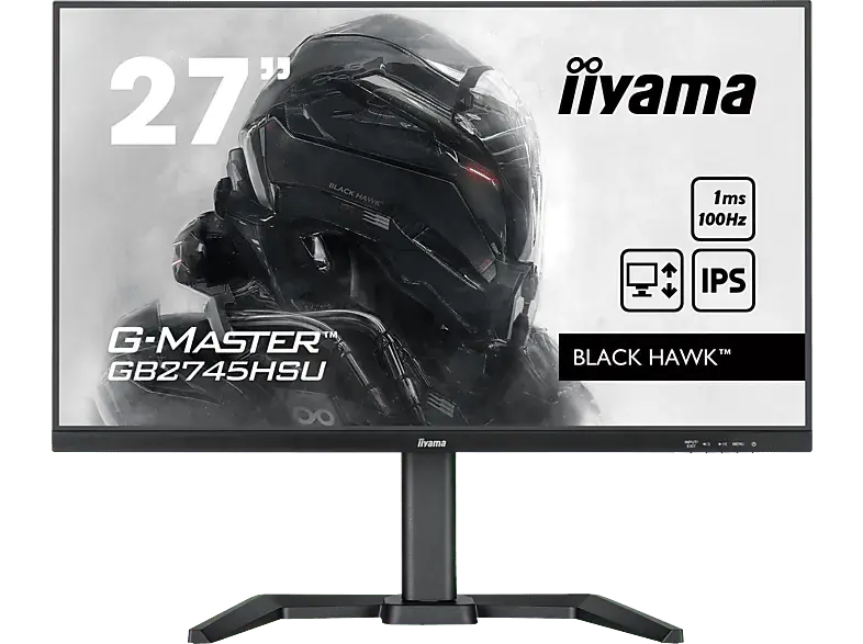 IIYAMA G-Master GB2745HSU-B2 27 Zoll Monitor, Full-HD, 1 ms Reaktionszeit, 300 cd/m², 100 Hz, Schwarz