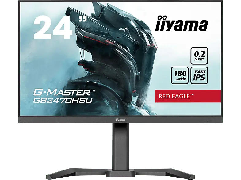 IIYAMA G-Master GB2470HSU-B6 23,8 Zoll Monitor, Full-HD, 0,2 ms Reaktionszeit, 300 cd/m², 180 Hz, Schwarz