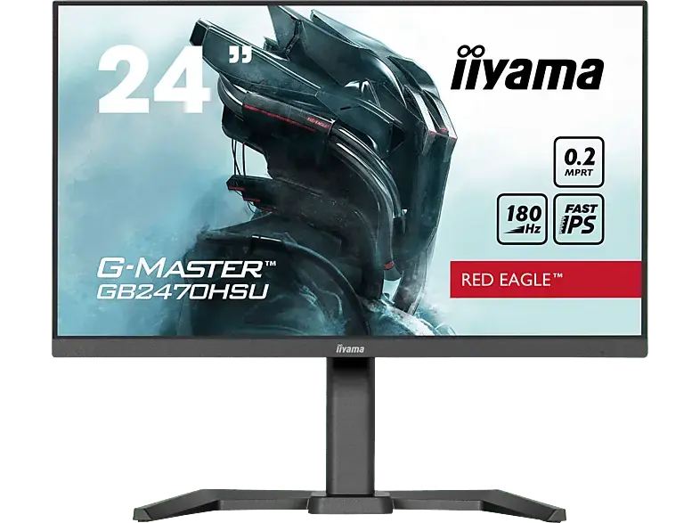 IIYAMA G-Master GB2470HSU-B6 23,8 Zoll Monitor, Full-HD, 0,2 ms Reaktionszeit, 300 cd/m², 180 Hz, Schwarz