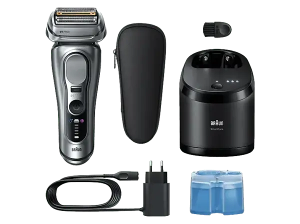 Braun 9667CC Rasierer (Akkubetrieb, Grau, Vibrierende Scherfolien)