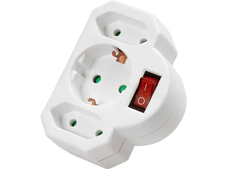Vivanco 27369 Schuko/ Euro-Adapter mit Schalter