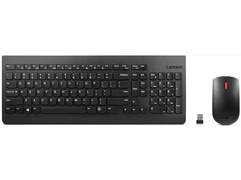 LENOVO Desktop Set Essential, Kabellos/USB, qwertz, 1200dpi, Schwarz; Desktop Set----Desktop Set
