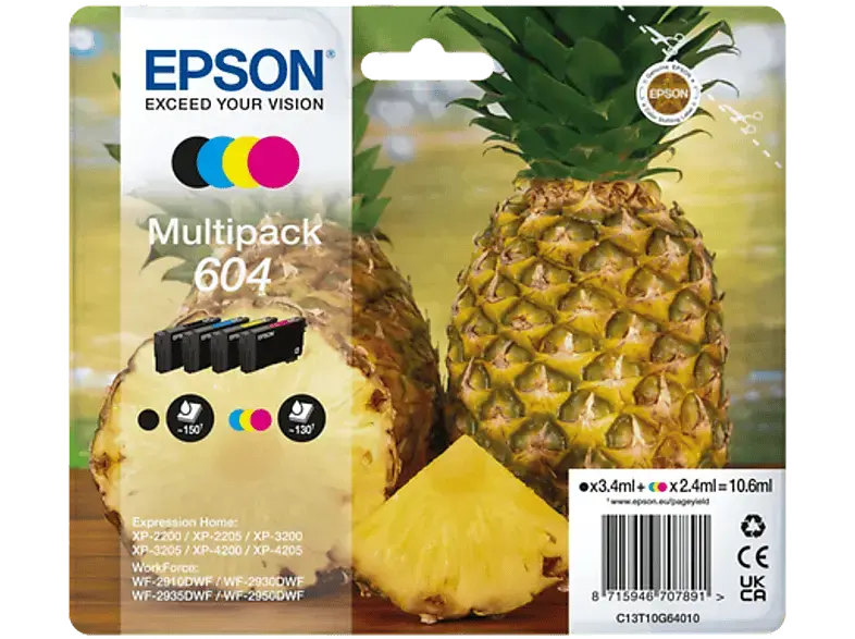 EPSON 604 Ananas Multipack 4 Farben Tinte