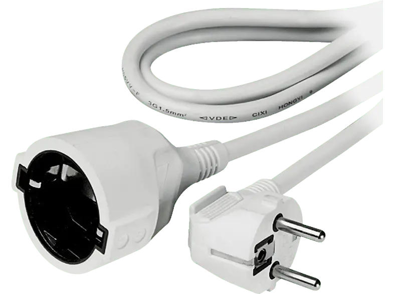 Vivanco 7282 Schuko-Verlängerungskabel, 5m
