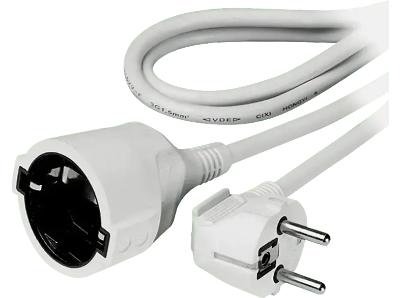 Vivanco 7282 Schuko-Verlängerungskabel, 5m