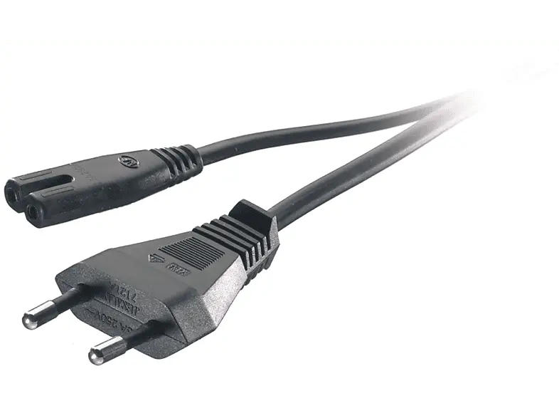 Vivanco Netzanschlussleitung, 1,25m, schwarz; Stromkabel