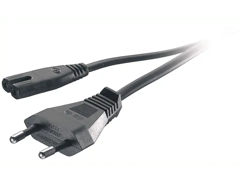 Vivanco Netzanschlussleitung, 1,25m, schwarz; Stromkabel