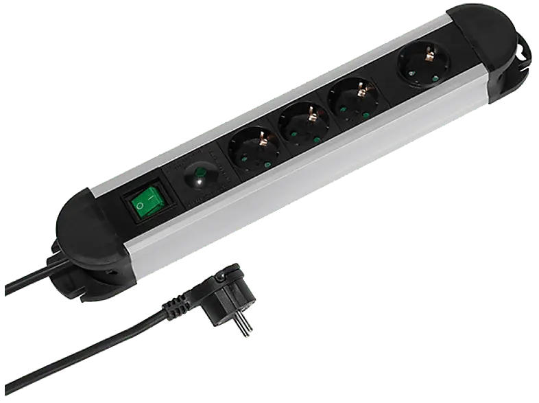 Vivanco 37656 professional 4-fach Steckdosenleiste mit Schalter, 1,6m