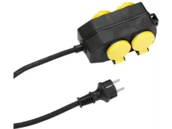 Vivanco 39609 Outdoor 4-fach Steckdosenleiste ohne Schalter, 1,4m; Steckdosenverteiler
