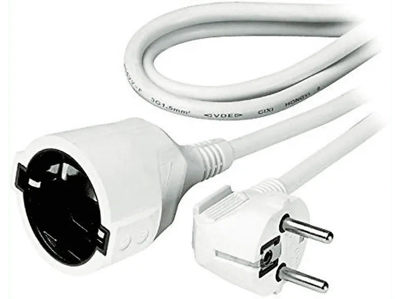 Vivanco 7278 Schuko-Verlängerungskabel, 2m; Schuko Verlängerung