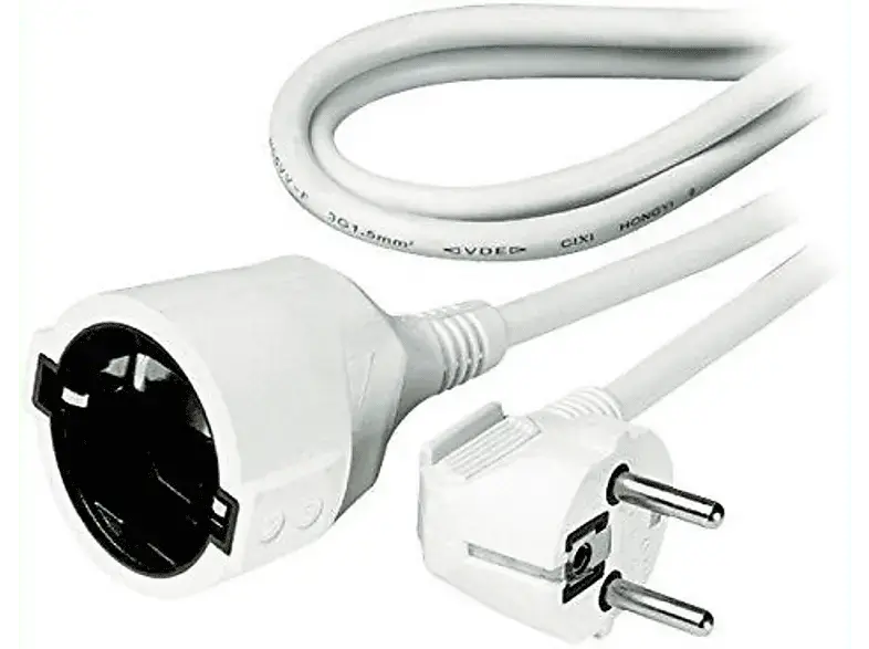 Vivanco 7278 Schuko-Verlängerungskabel, 2m; Schuko Verlängerung