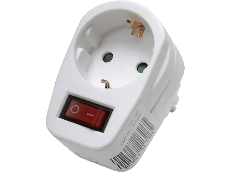 Vivanco 22396 Schuko-Adapter mit Schalter