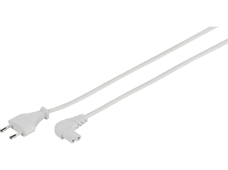 Vivanco 46208 Netzkabel mit Winkelstecker, 2m; Netzanschlussleitung