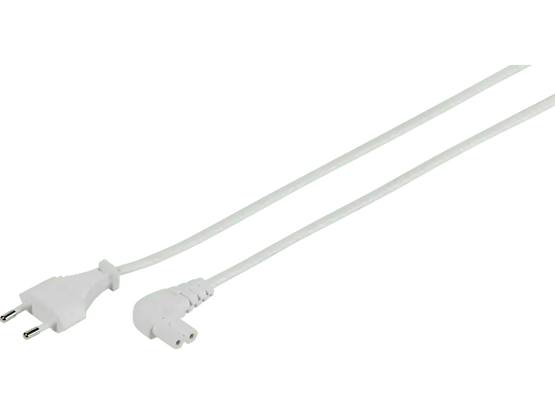 Vivanco 46208 Netzkabel mit Winkelstecker, 2m; Netzanschlussleitung