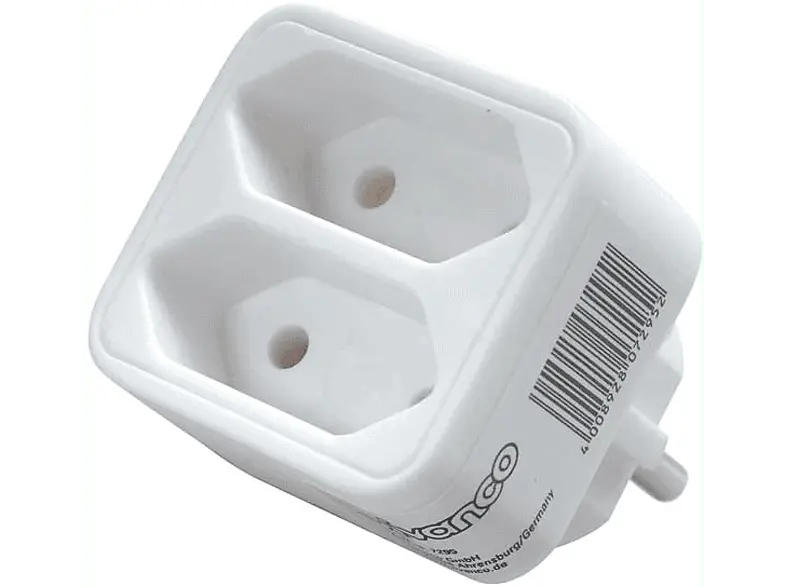 Vivanco 7295 2-fach Euro-Adapter ohne Schalter