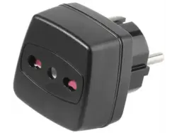 Vivanco 28700 Reisestecker Italien, Italien Buchse - Schuko Stecker