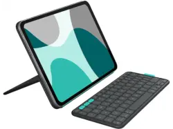 LOGITECH Flip Folio für iPad Pro 11 Zoll (M4), Air (M2 und M3) (5. Generation), Grafit; iPad Case mit Tastatur