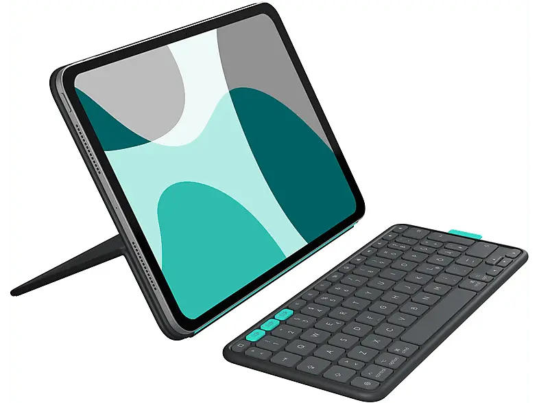 LOGITECH Flip Folio für iPad Pro 11 Zoll (M4), Air (M2 und M3) (5. Generation), Grafit; iPad Case mit Tastatur