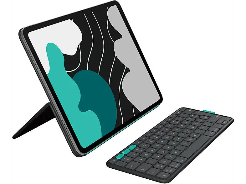 LOGITECH Flip Folio für iPad Pro 13 Zoll (M4) und Air (M2 M3), Grafit; iPad Case mit Tastatur