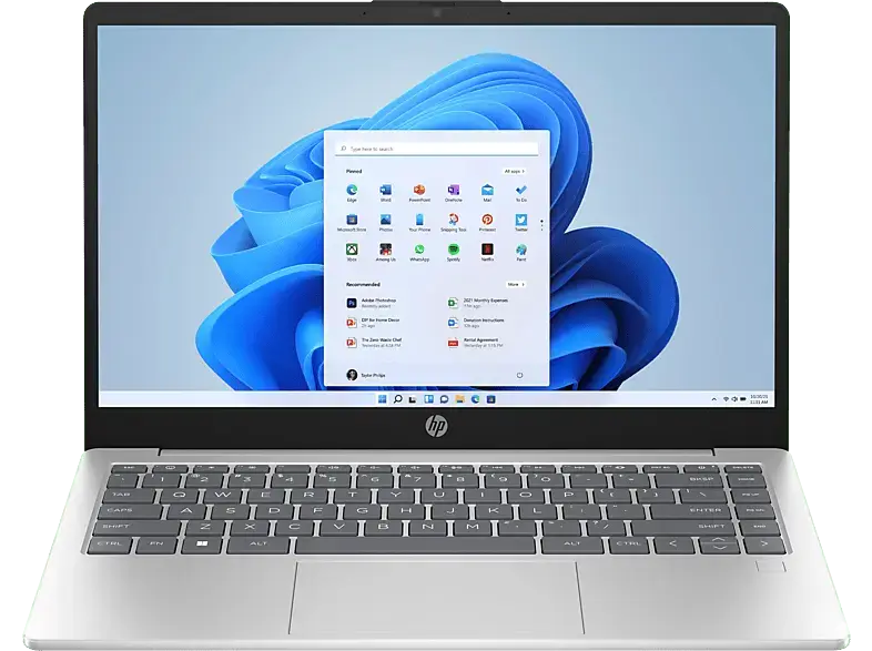 HP AI 14-hc0900ng Notebook 14 Zoll, Full-HD, Intel® Core™ Ultra 7 Processor 255U, 16 GB RAM, 1 TB SSD, Windows 11 Home, Onboard Graphics, Natursilber