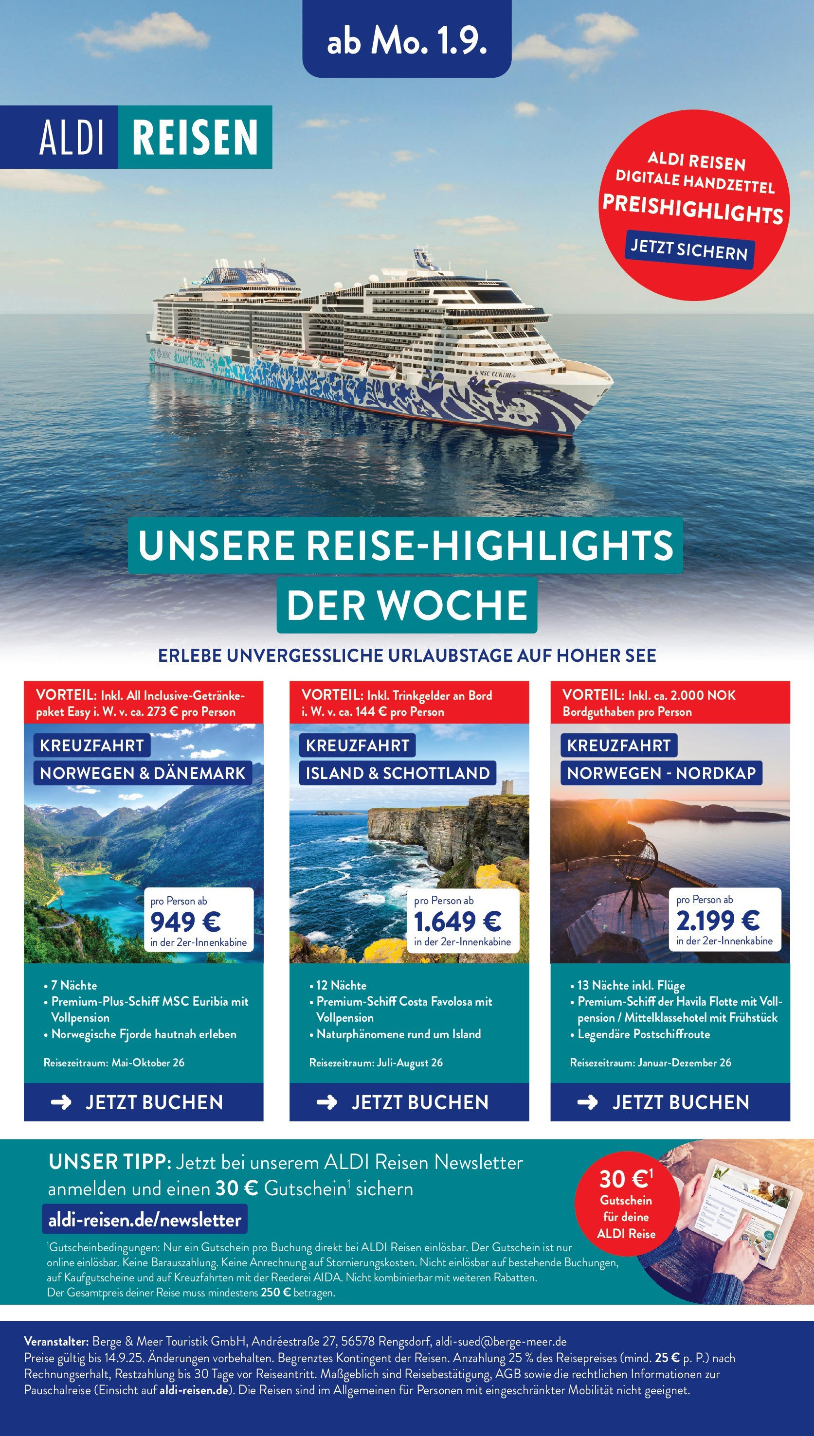 Aldi Süd Prospekt (ab 01.08.2025) zum Blättern | Seite: 39 Aldi Süd Prospekt (ab 01.08.2025) zum Blättern | Seite: 39