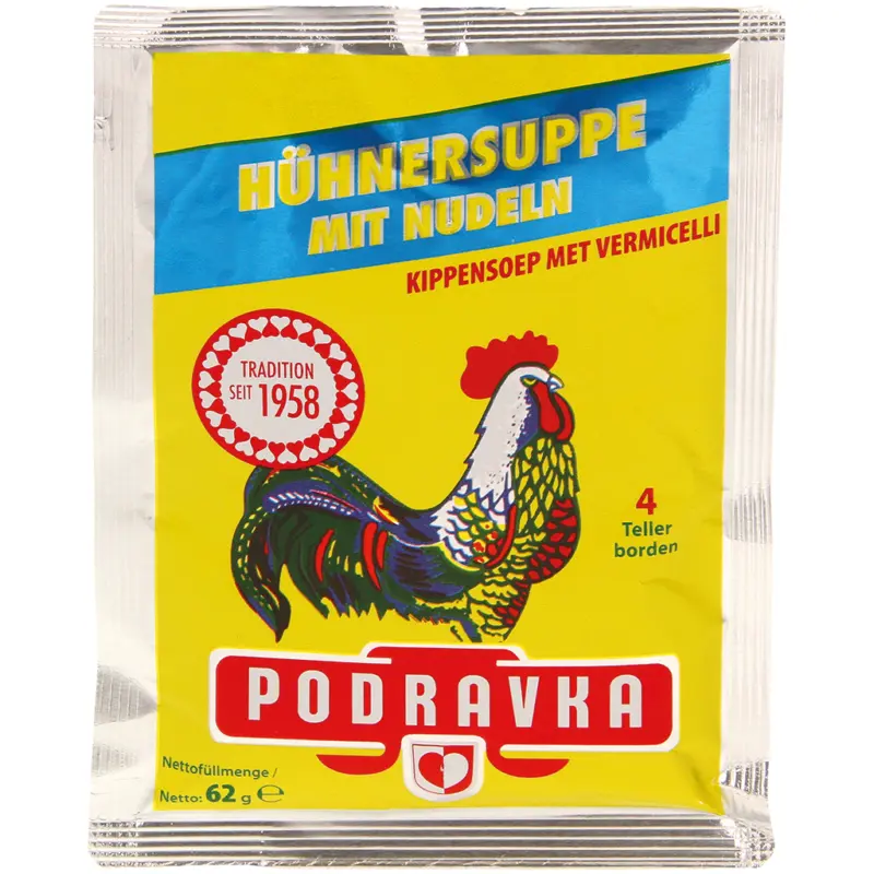 Hühnersuppe mit Nudeln, Trockenerzeugnis