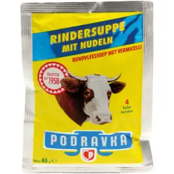 Rindersuppe mit Nudeln, Trockenerzeugnis