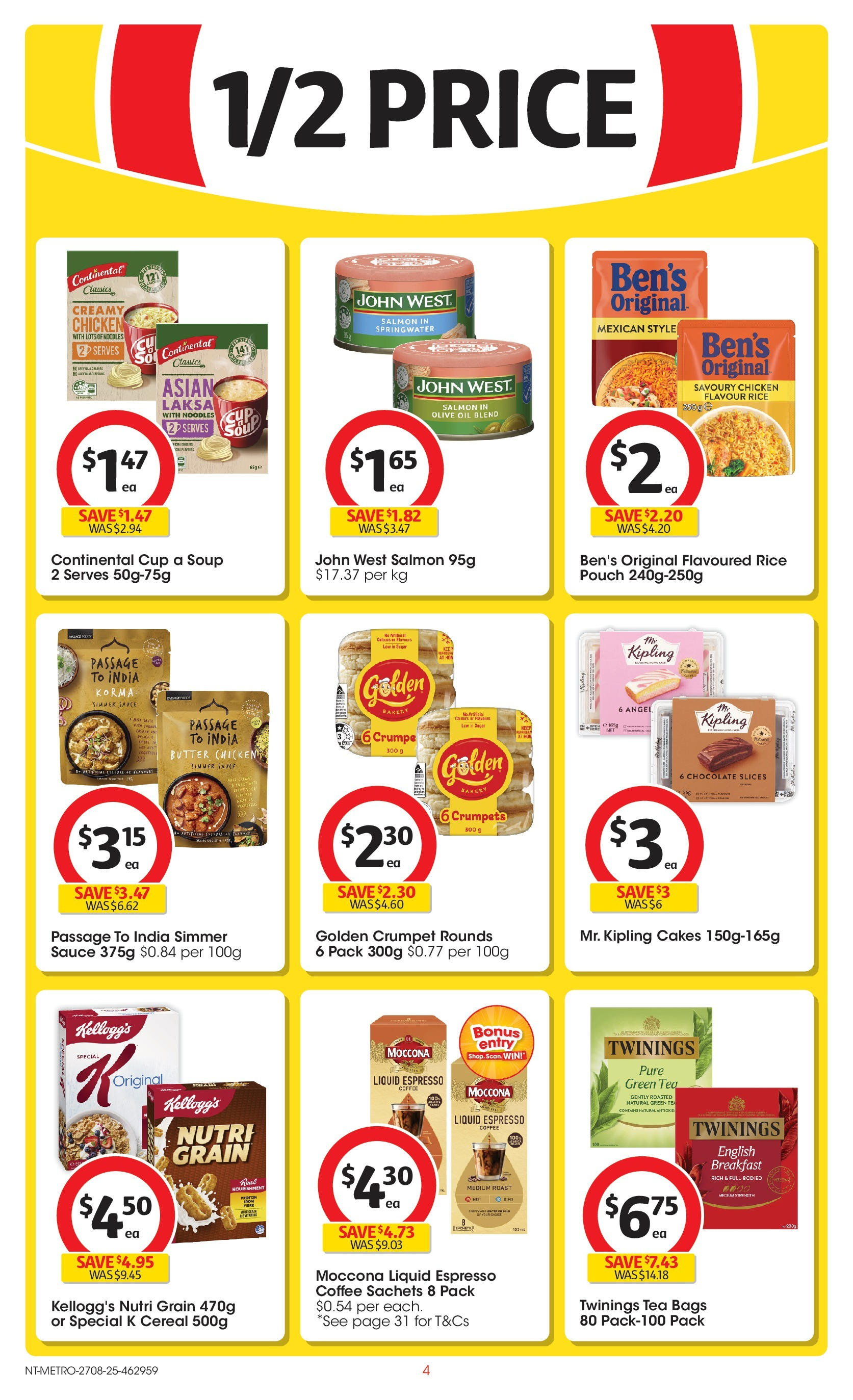 ﻿﻿Coles catalogue valid from 27/08/2025 > Online Australia | Page: 4 | Products: Oil, Cereal, Salmon, Sauce