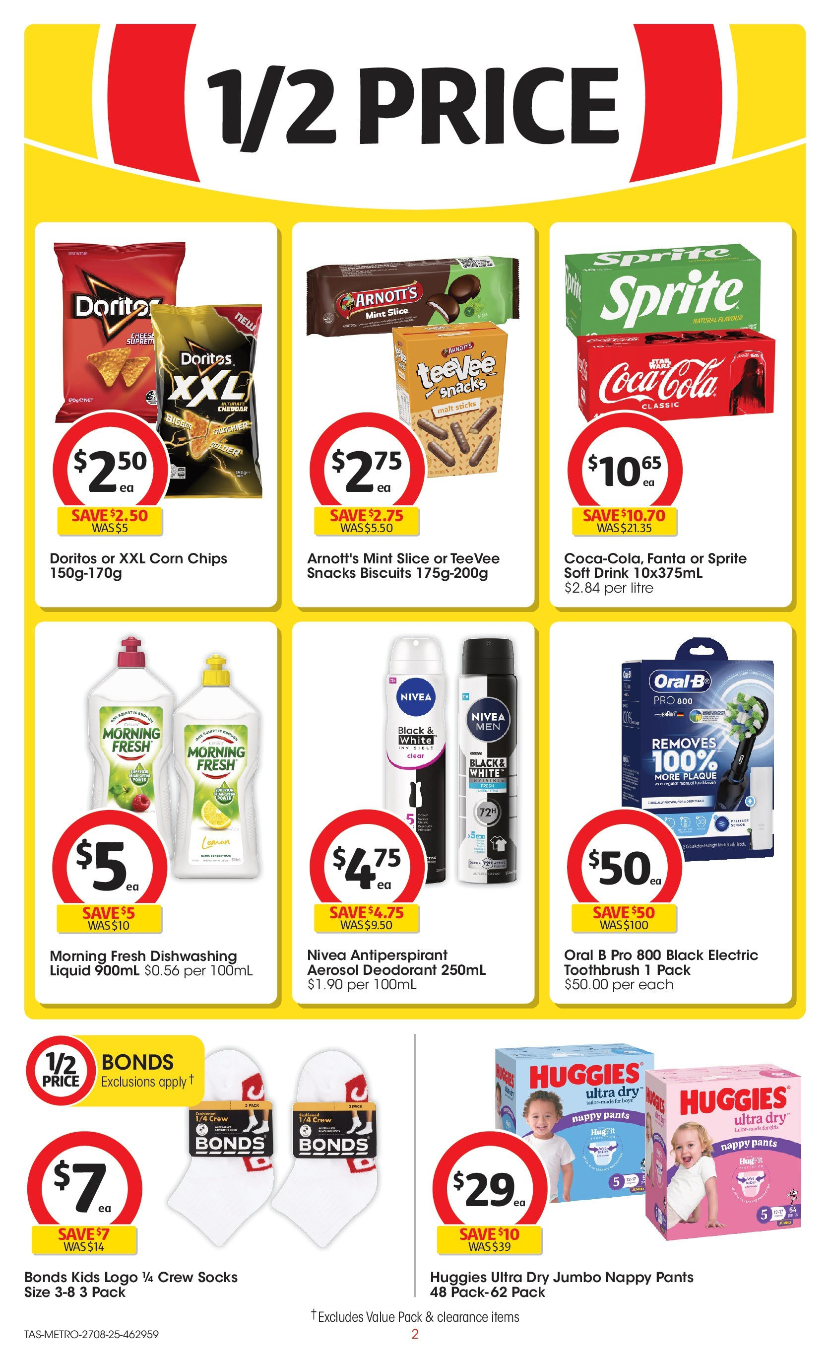 ﻿﻿Coles catalogue valid from 27/08/2025 > Online Australia | Page: 2 | Products: Brush, Deodorant, Antiperspirant, Biscuits