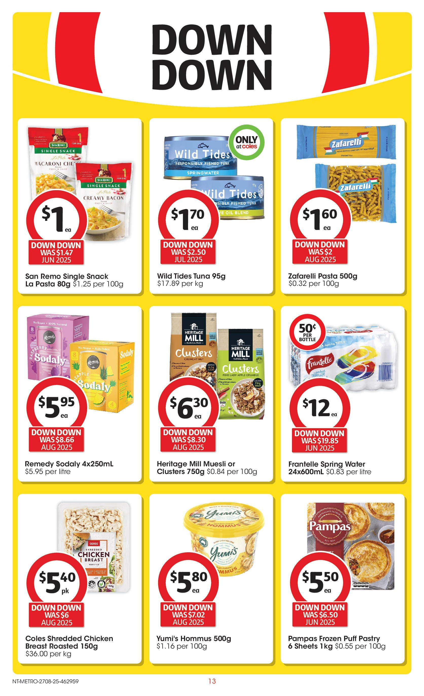 ﻿﻿Coles catalogue valid from 27/08/2025 > Online Australia | Page: 13 | Products: Oil, Pastry, Sauce, Tuna