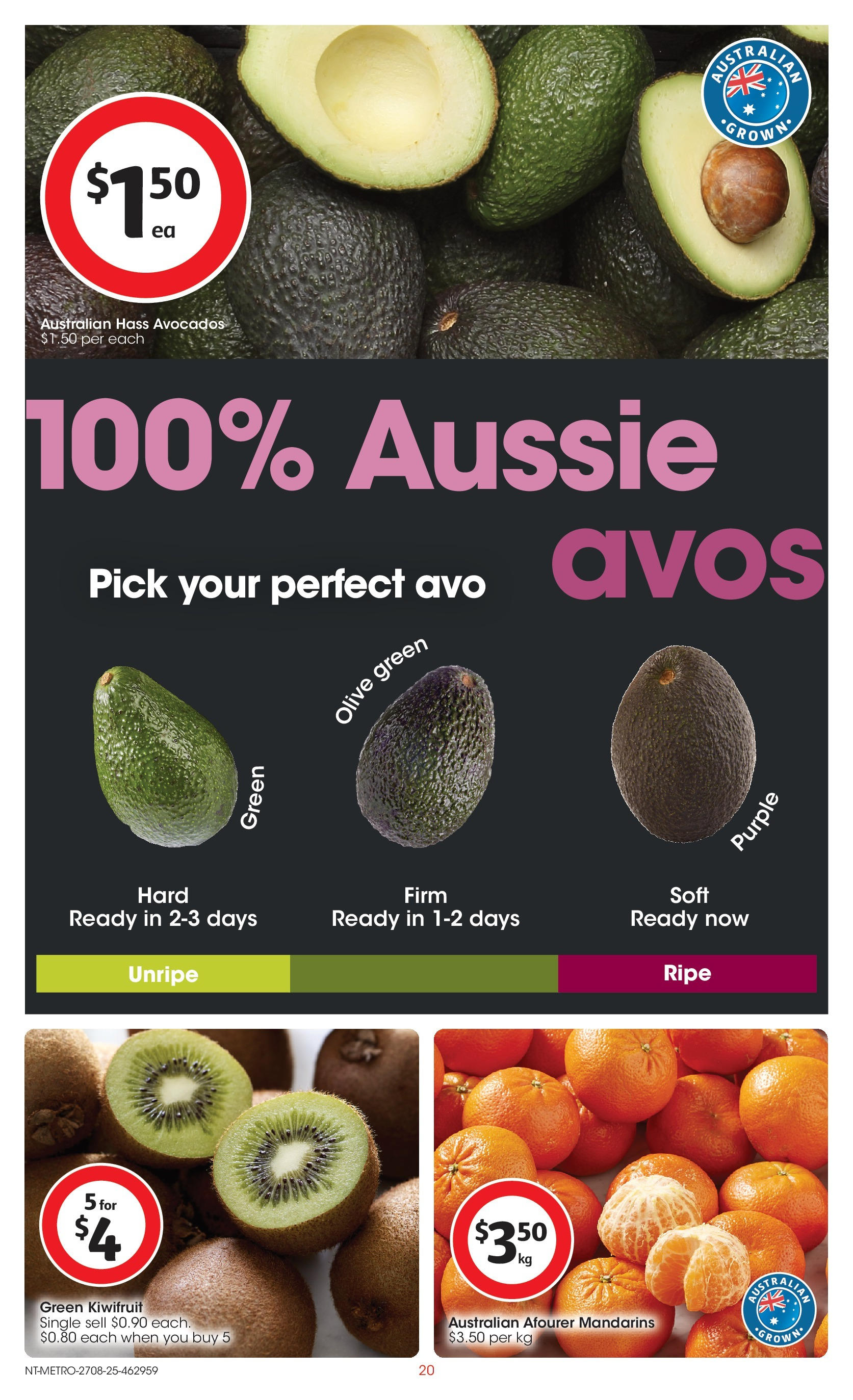 ﻿﻿Coles catalogue valid from 27/08/2025 > Online Australia | Page: 20 | Products: Kiwifruit, Mandarins