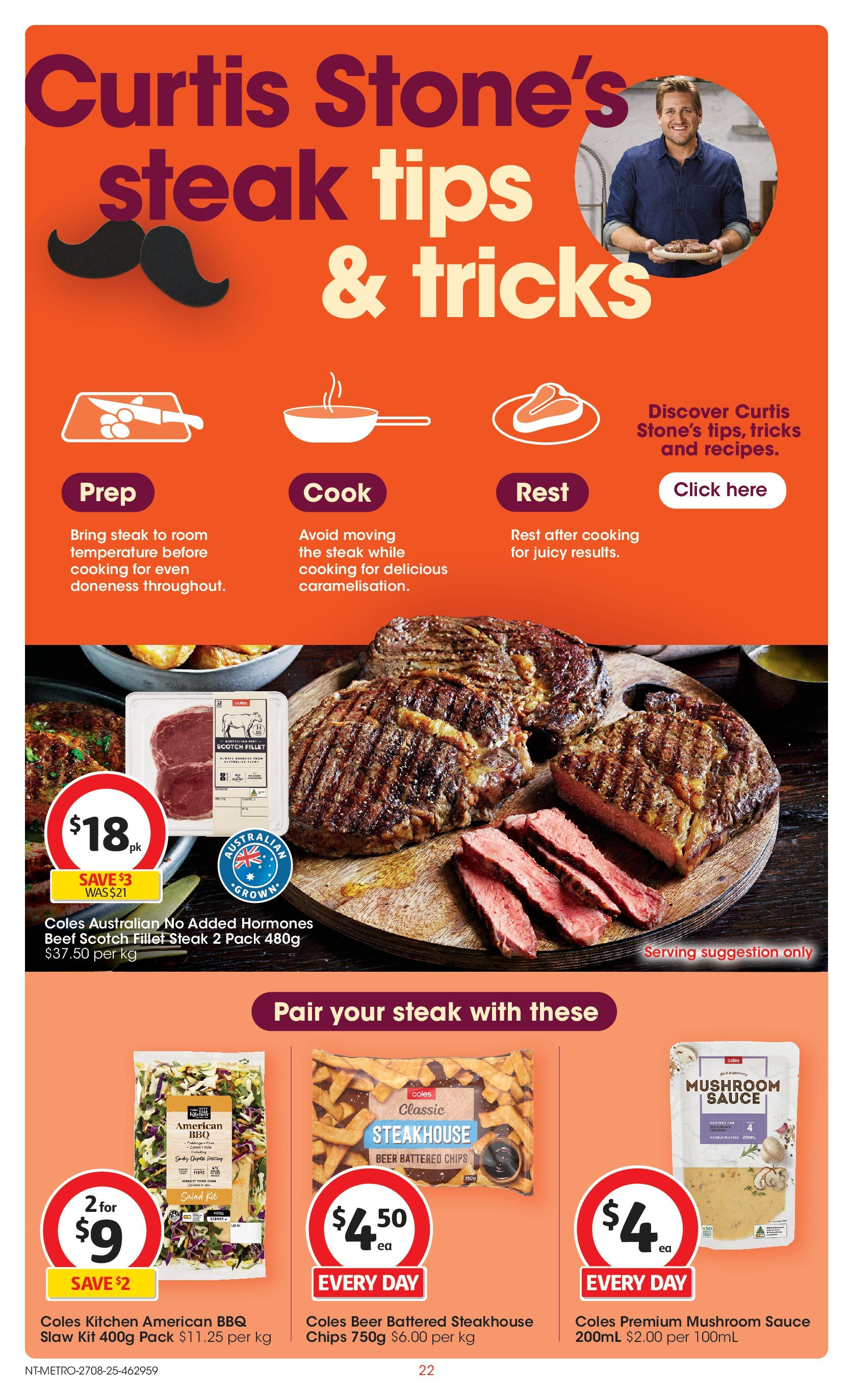 ﻿﻿Coles catalogue valid from 27/08/2025 > Online Australia | Page: 22 | Products: Beer, Beef, Salad, Steak