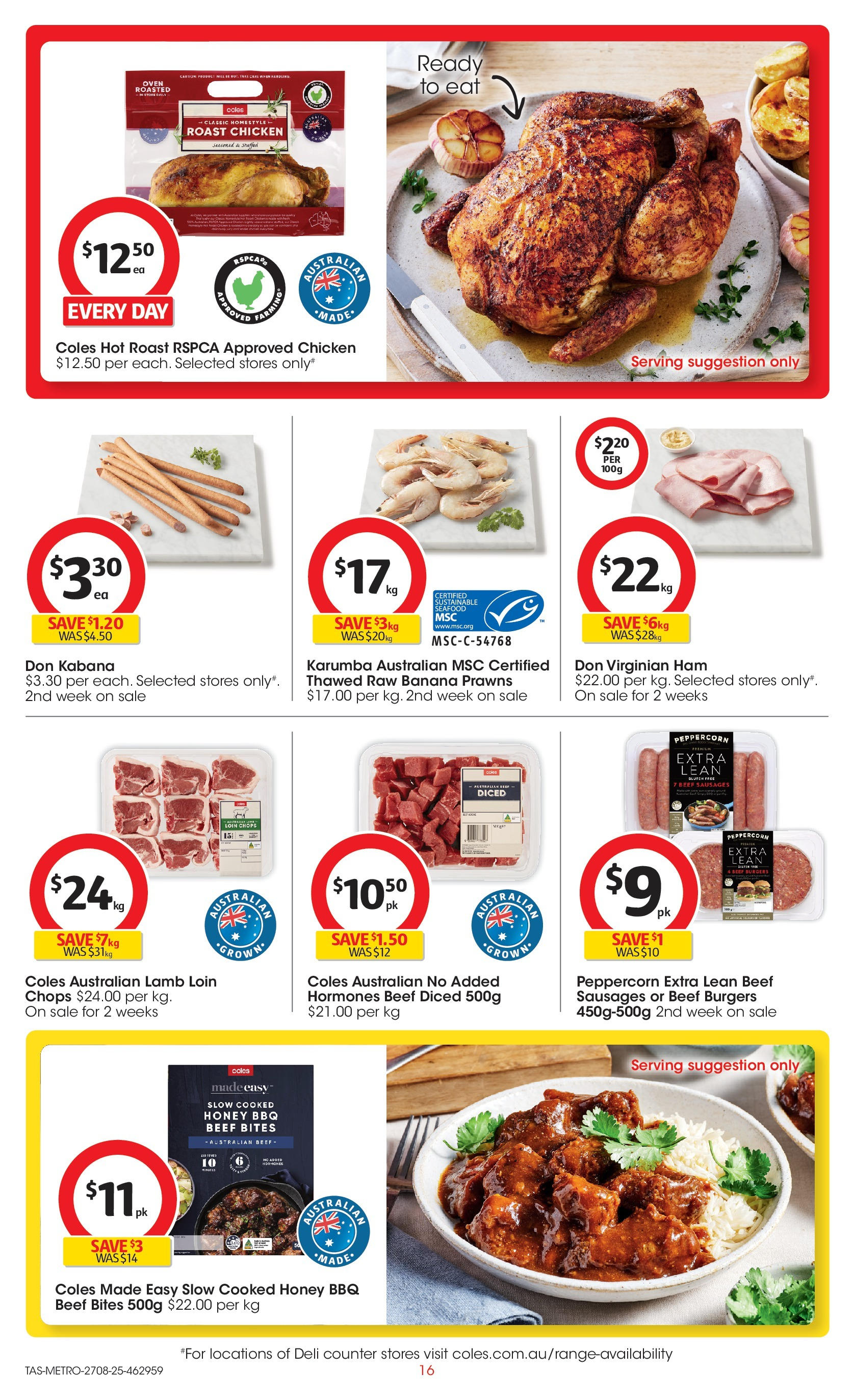 ﻿﻿Coles catalogue valid from 27/08/2025 > Online Australia | Page: 16 | Products: Ham, Honey, Sustainable, Oven