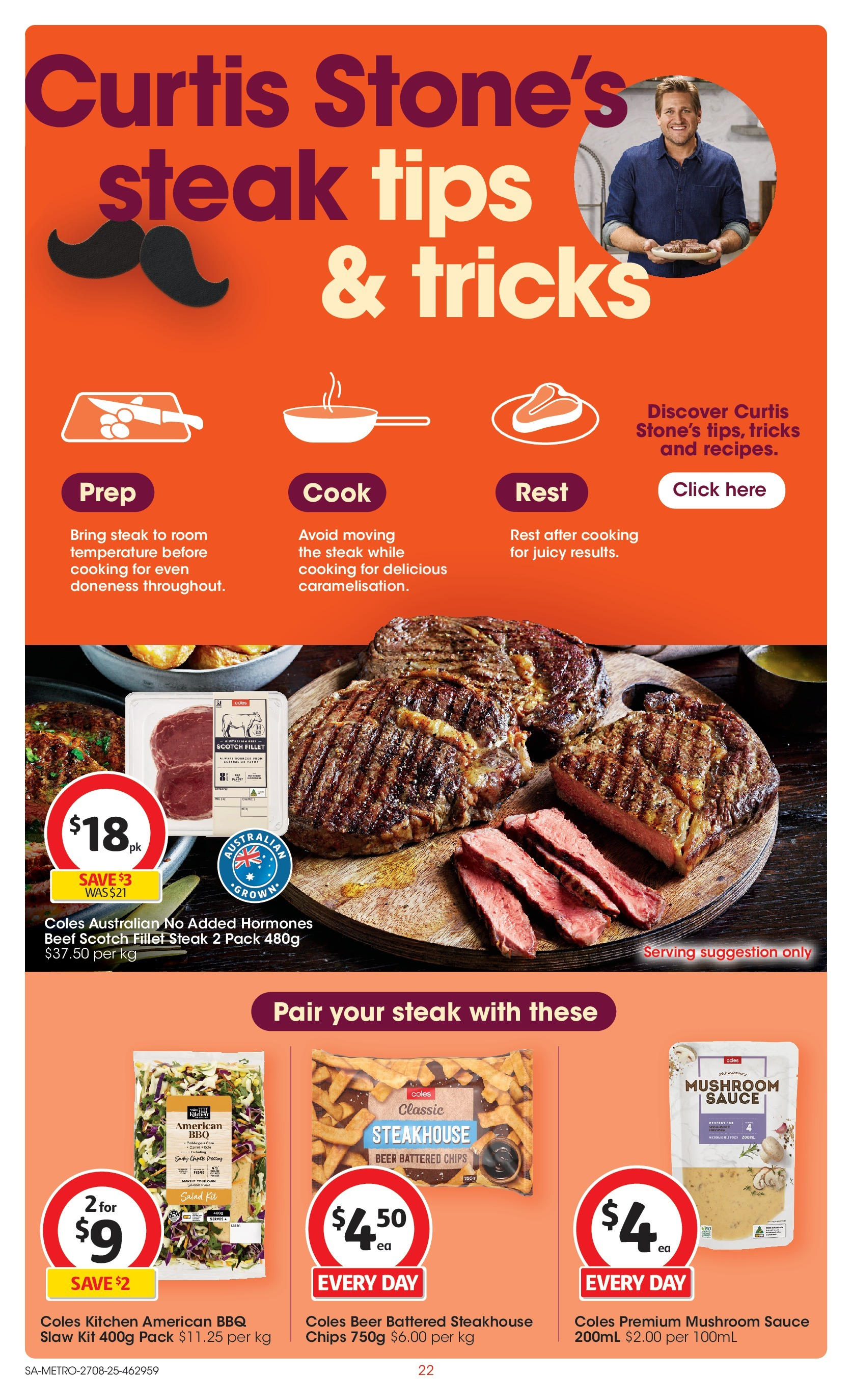 ﻿﻿Coles catalogue valid from 27/08/2025 > Online Australia | Page: 22 | Products: Beer, Beef, Steak, Sauce