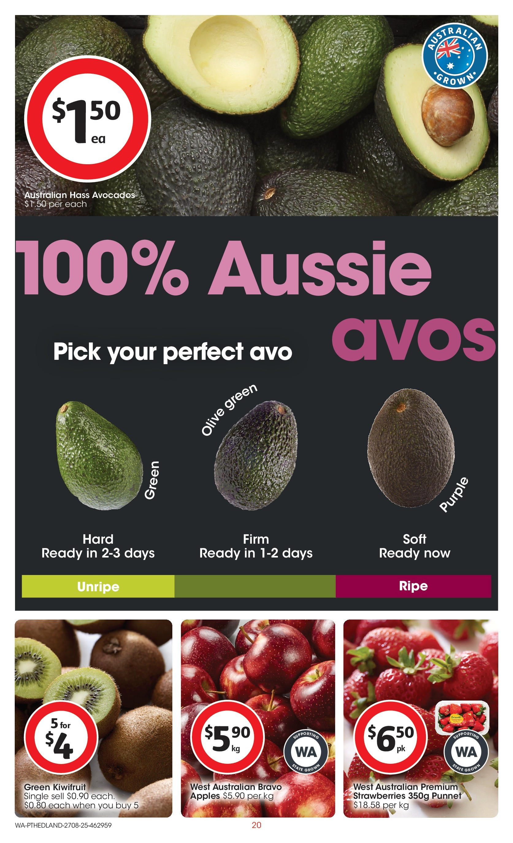 ﻿﻿Coles catalogue valid from 27/08/2025 > Online Australia | Page: 20 | Products: Apples, Strawberries, Kiwifruit