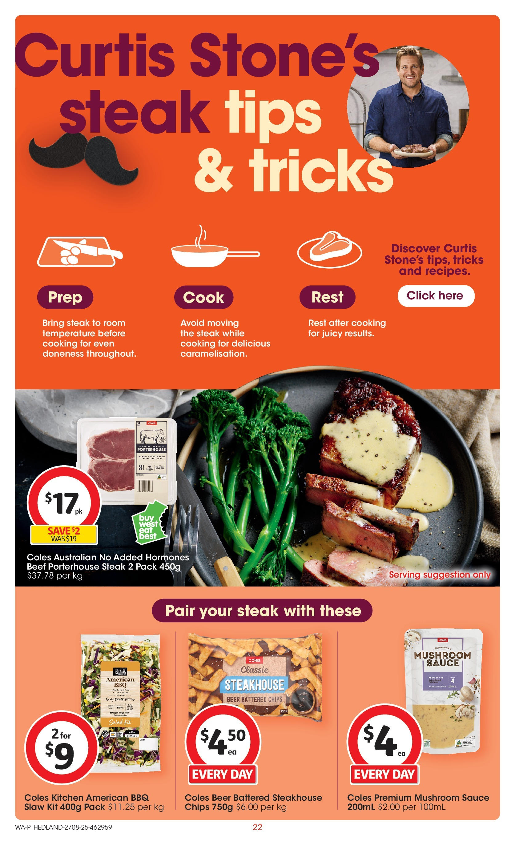 ﻿﻿Coles catalogue valid from 27/08/2025 > Online Australia | Page: 22 | Products: Beer, Beef, Chips, Salad