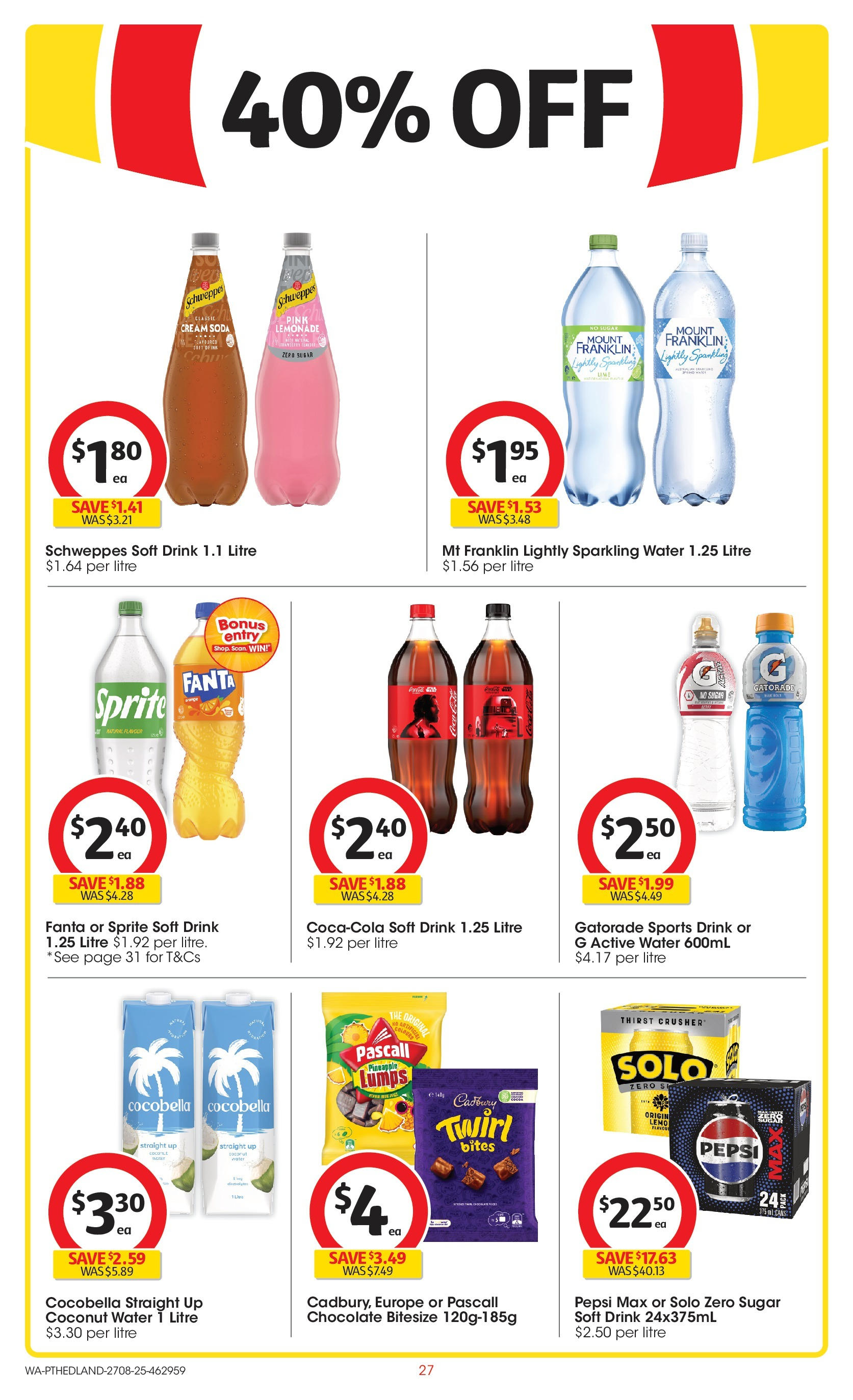 ﻿﻿Coles catalogue valid from 27/08/2025 > Online Australia | Page: 27 | Products: Pepsi, Water, Lime, Pepsi Max