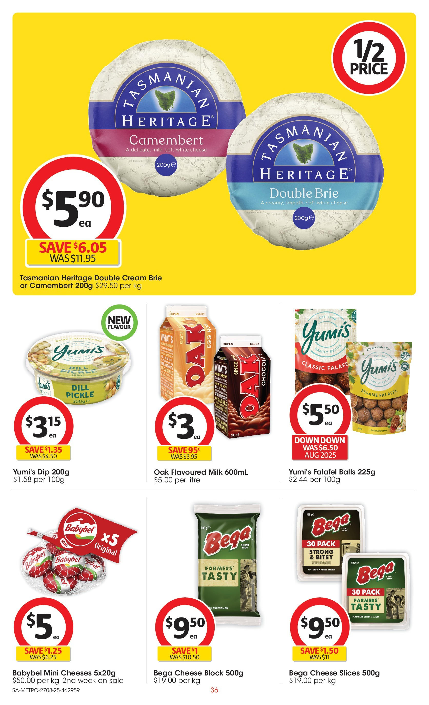 ﻿﻿Coles catalogue valid from 27/08/2025 > Online Australia | Page: 36 | Products: Milk, Cheese, Chocolate, Dill