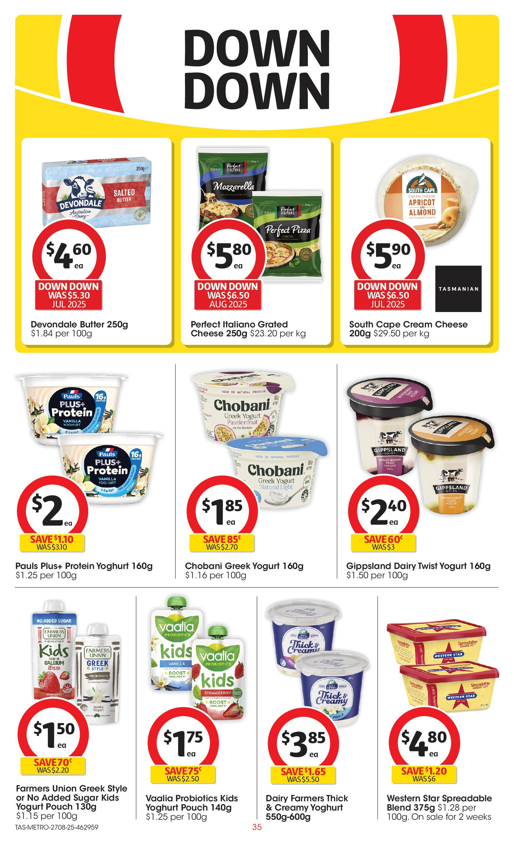 ﻿﻿Coles catalogue valid from 27/08/2025 > Online Australia | Page: 35 | Products: Light, Cheese, Passionfruit, Sugar