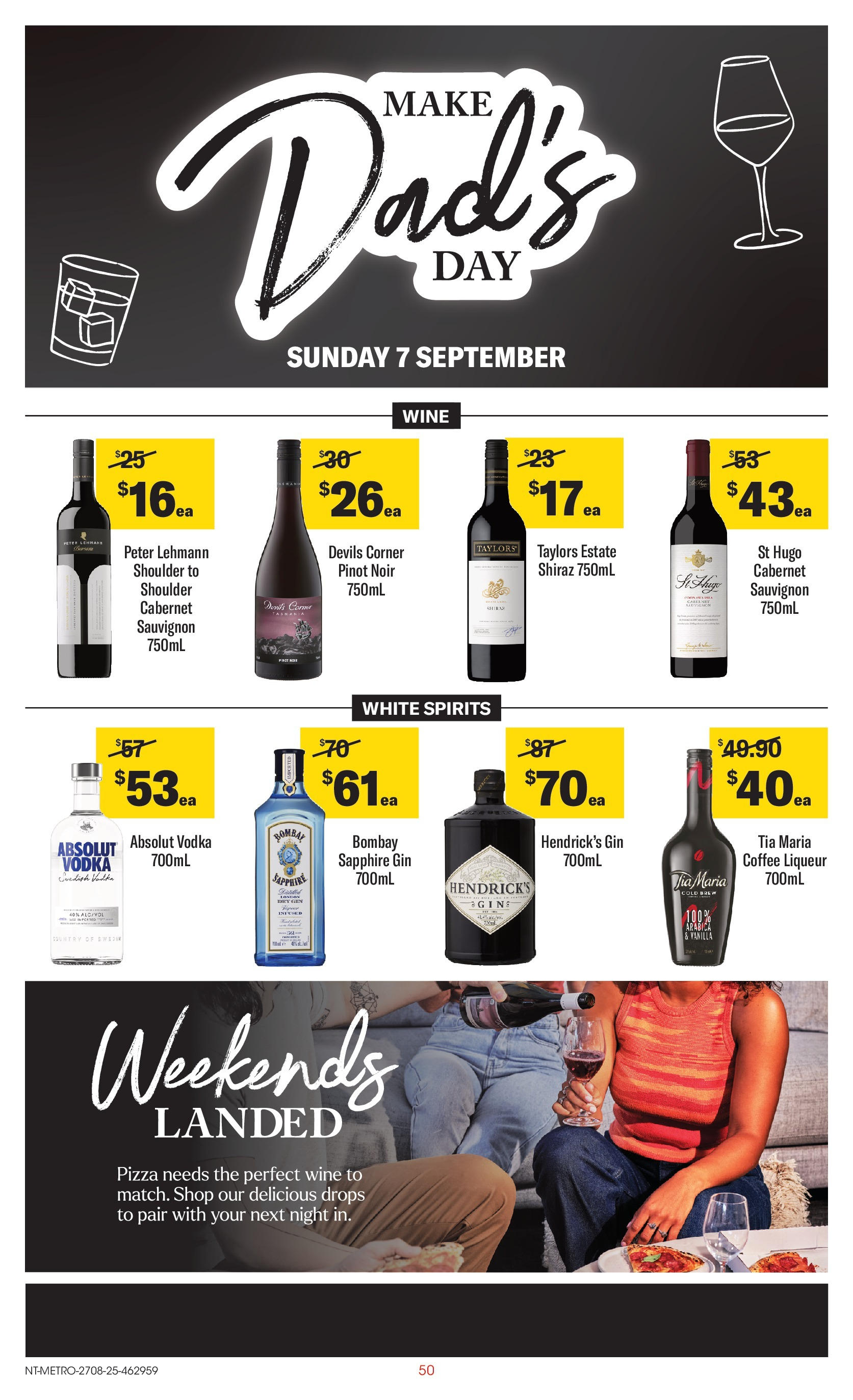 ﻿﻿Coles catalogue valid from 27/08/2025 > Online Australia | Page: 50 | Products: Pizza, Wine, Gin, Vodka