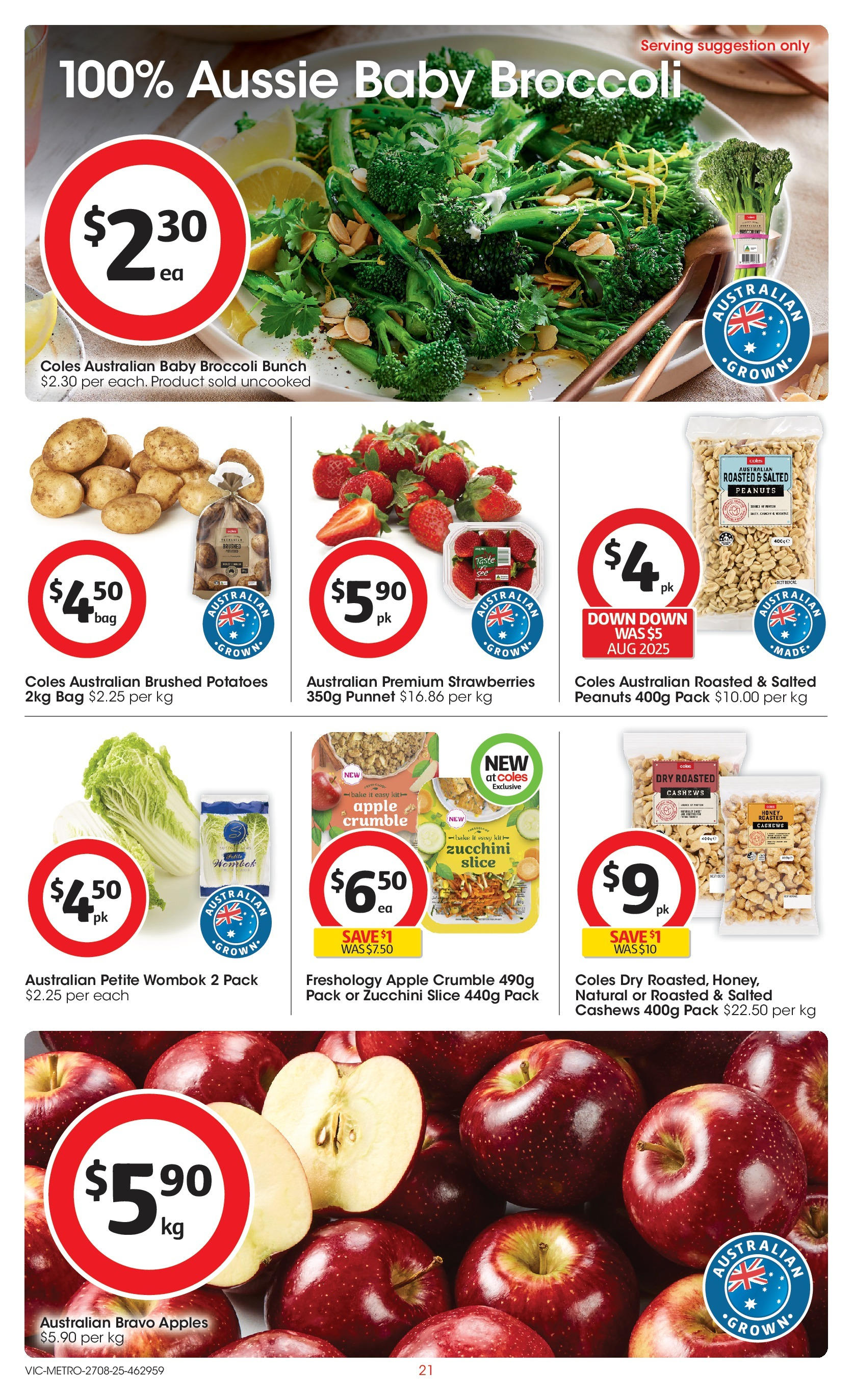 ﻿﻿Coles catalogue valid from 27/08/2025 > Online Australia | Page: 21 | Products: Honey, Apples, Strawberries, Bag