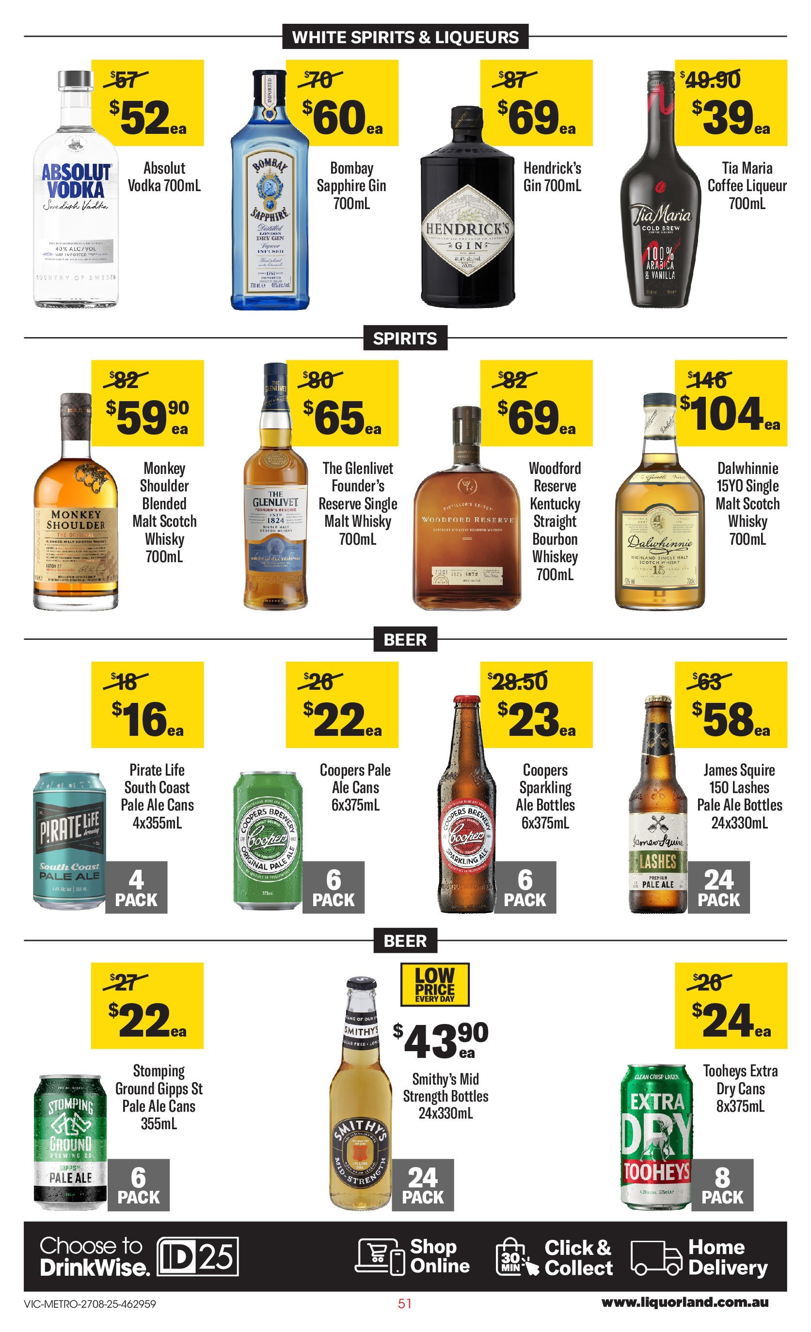 ﻿﻿Coles catalogue valid from 27/08/2025 > Online Australia | Page: 51 | Products: Coffee, Gin, Vodka, Scotch