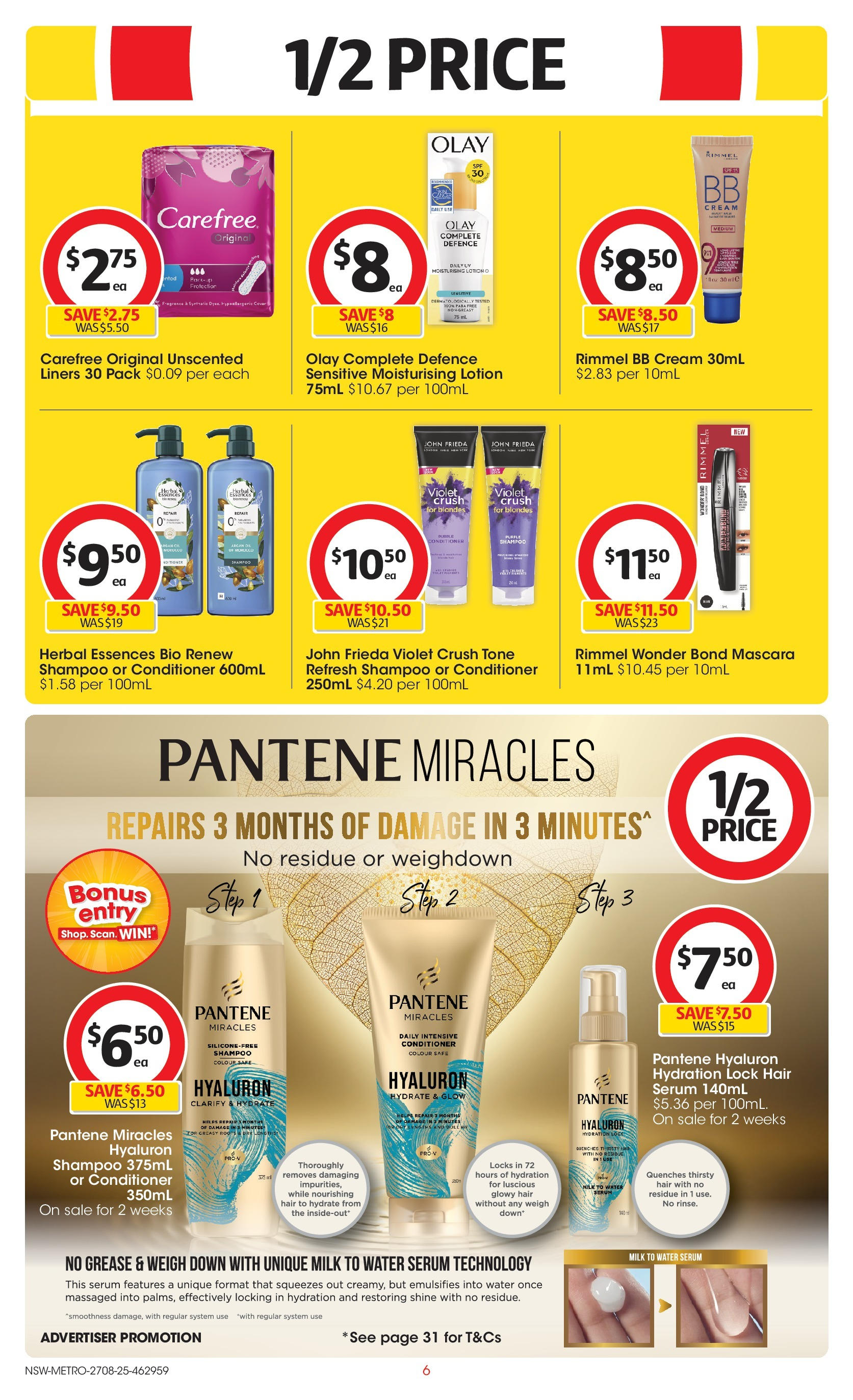 Coles catalogue from 27/08/2025 > Big discounts | Page: 6 | Products: Mascara, Milk, Water, Herbal Coles catalogue valid from 27/08/2025 > Online Australia | Page: 6 | Products: Mascara, Milk, Water, Herbal
